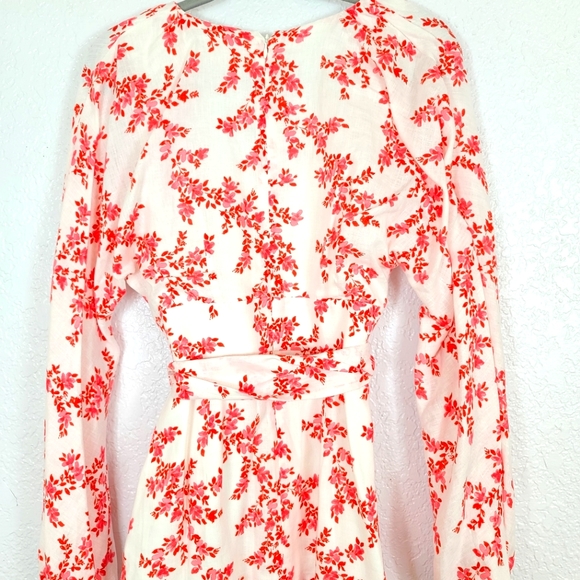 KEEPSAKE The Label Fallen Floral 100% Linen Dress - Picture 12 of 16